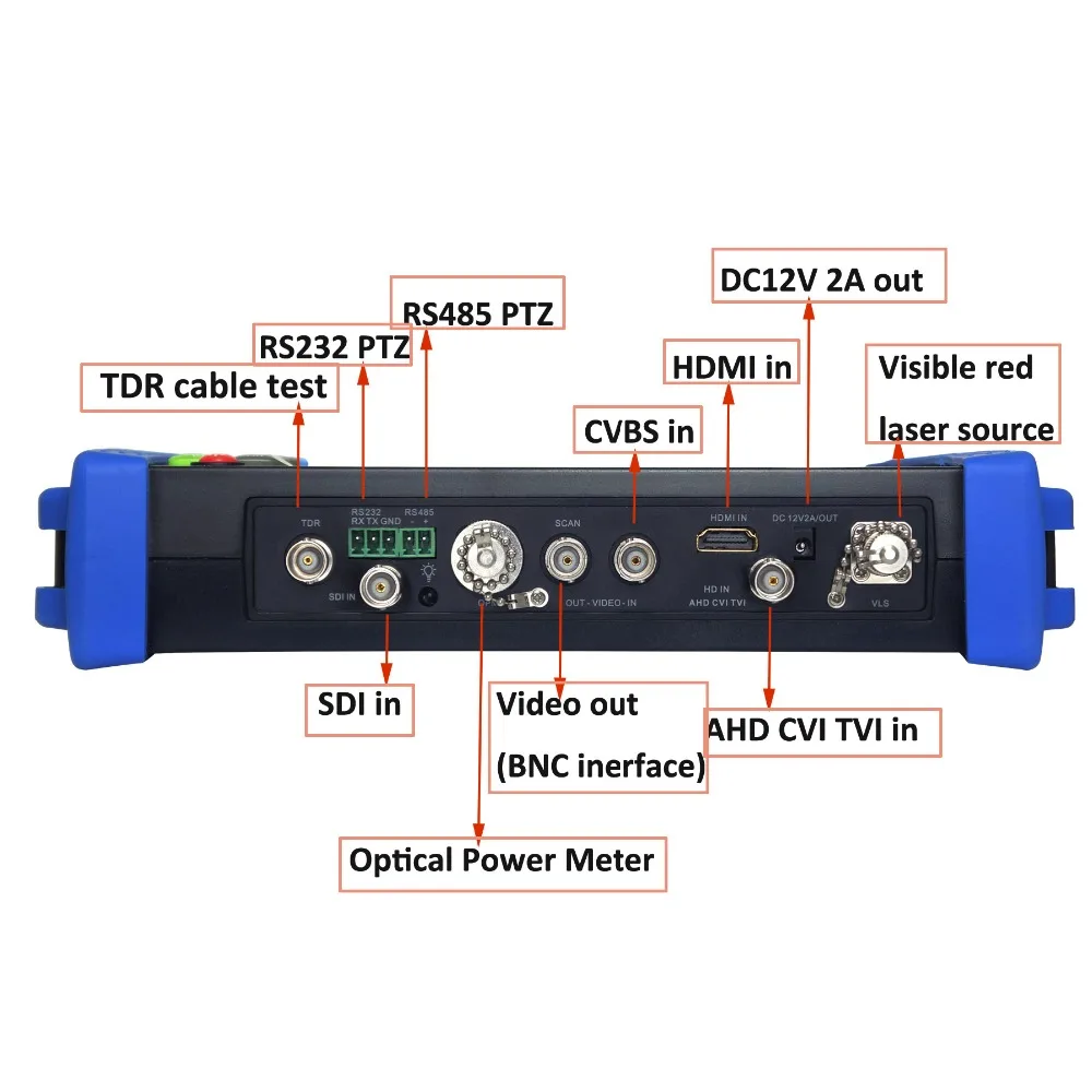 8MP 5MP CCTV Tester with 7 inch Monitor All in one Security for IP AHD TVI CVI SDI Optical Multimeter | Безопасность и защита