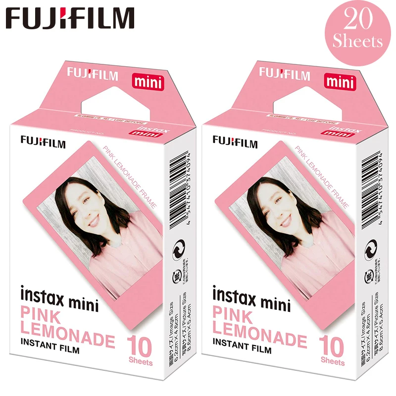 Белая пленка для Fuji Instax Мини 11 8 9 розовый лимонада камеры Instant Фотобумага 20 листов