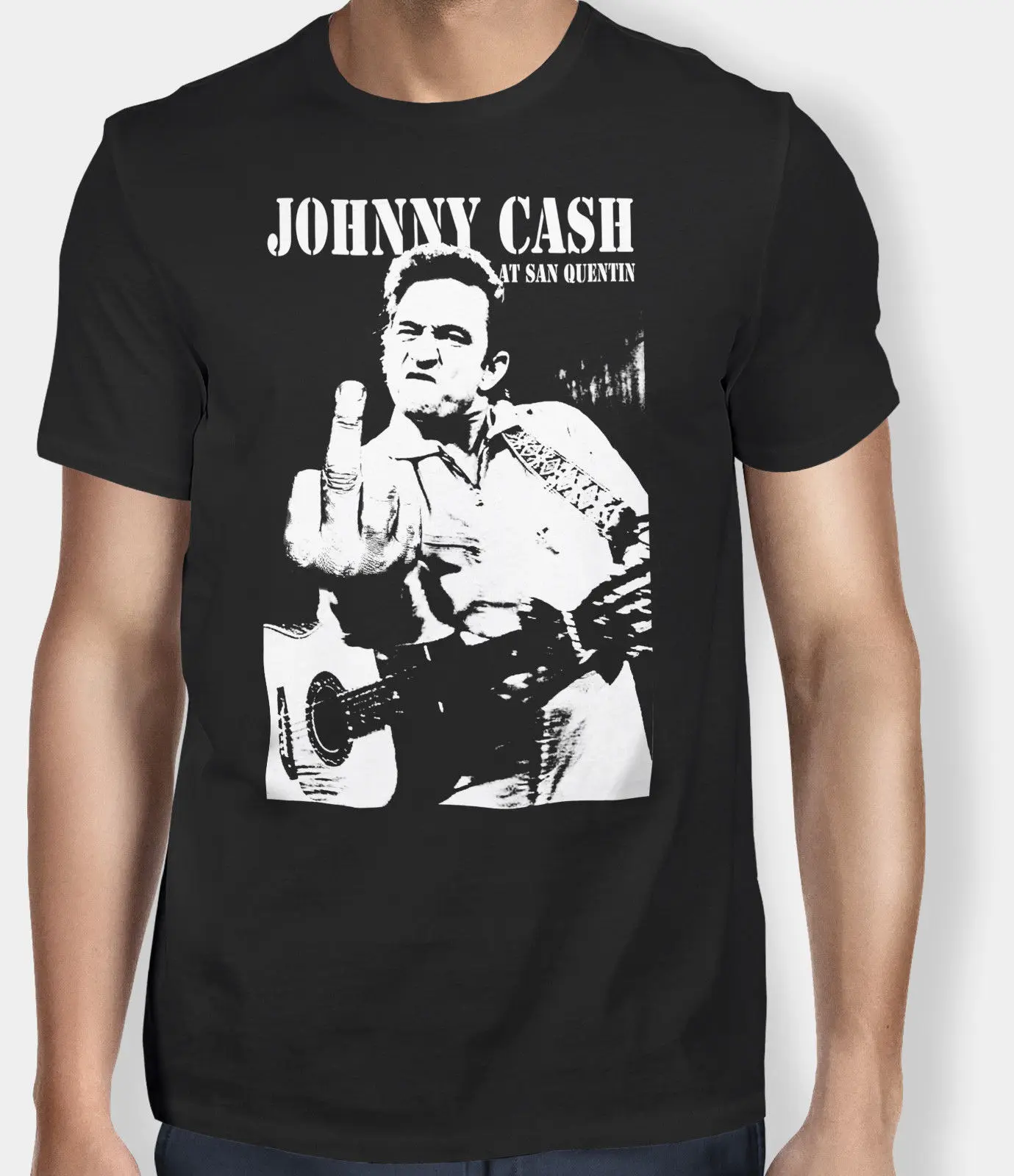 2019 Hot sale Fashion Johnny Cash At San Quentin Men Printed T-shirt Tee shirt | Мужская одежда