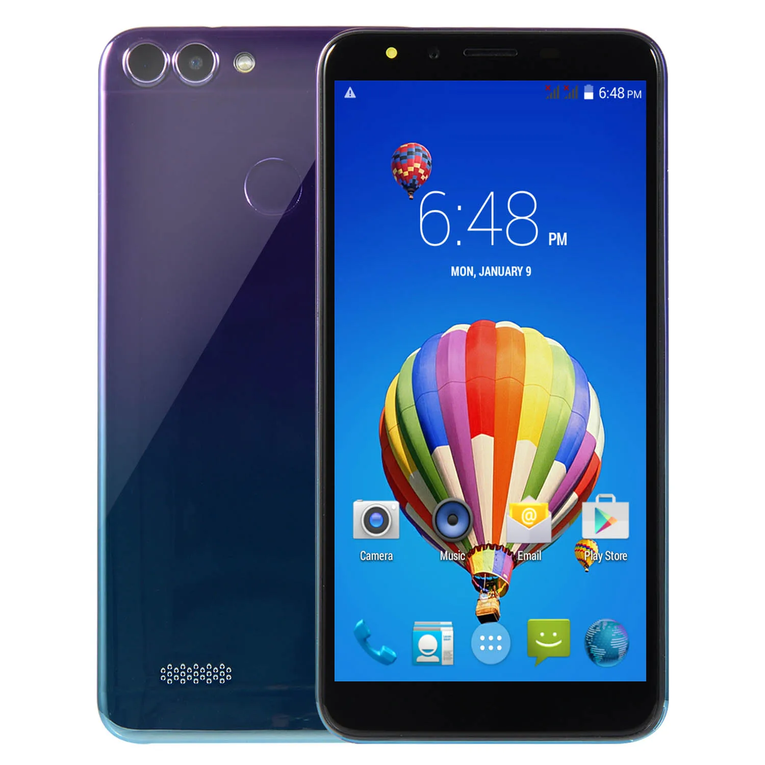 Blackpurple Ультратонкий 3g WCDMA смартфон 7s Plus MTK6750 1 Гб+ 8 Гб мобильный телефон с двумя sim-картами 5,5 дюймов экран разблокированный мобильный телефон - Цвет: Blackpurple