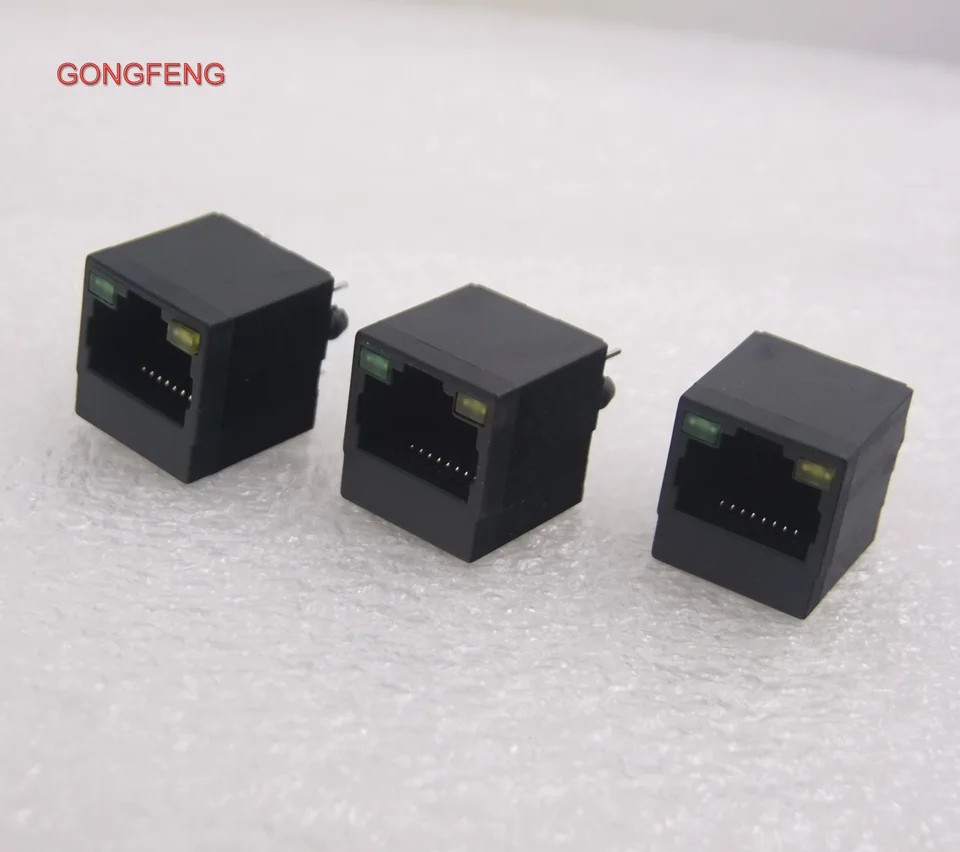 GONGFENG 200 шт. новый соединитель RJ45 пластиковый 5224 вертикальный светильник