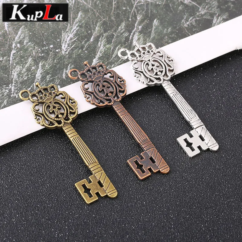 3 цвета Металлическая корона ключ очарование Классический DIY аксессуары Мода