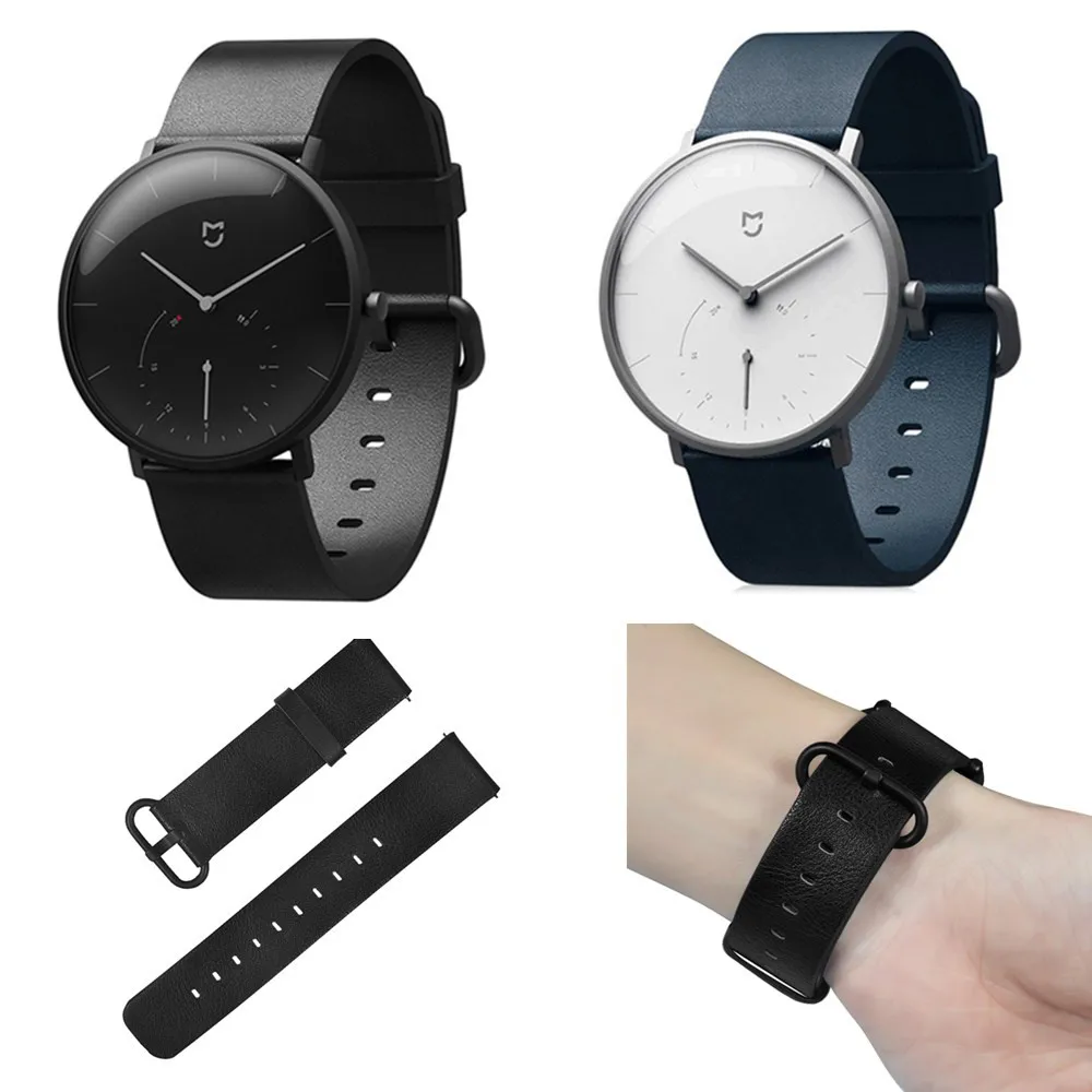 Кожаный классический сменный ремешок для часов браслет Xiaomi Mijia кварцевый