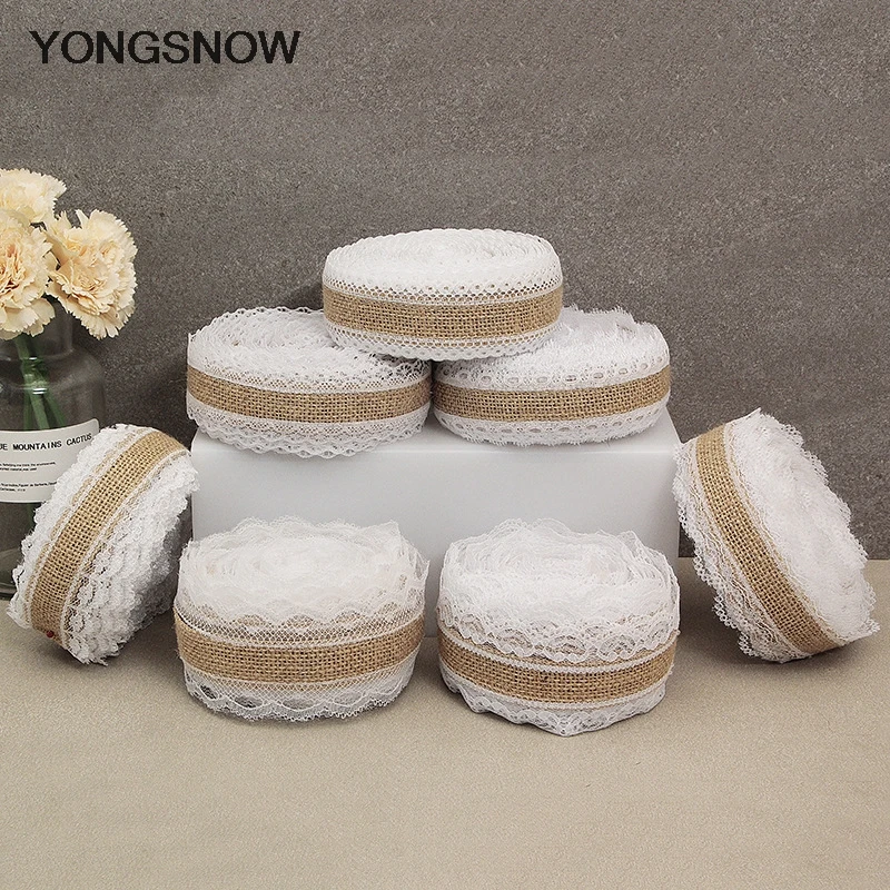 2 метра/шт 25 мм джутовая Мешковина гессианская лента натуральная конопляная