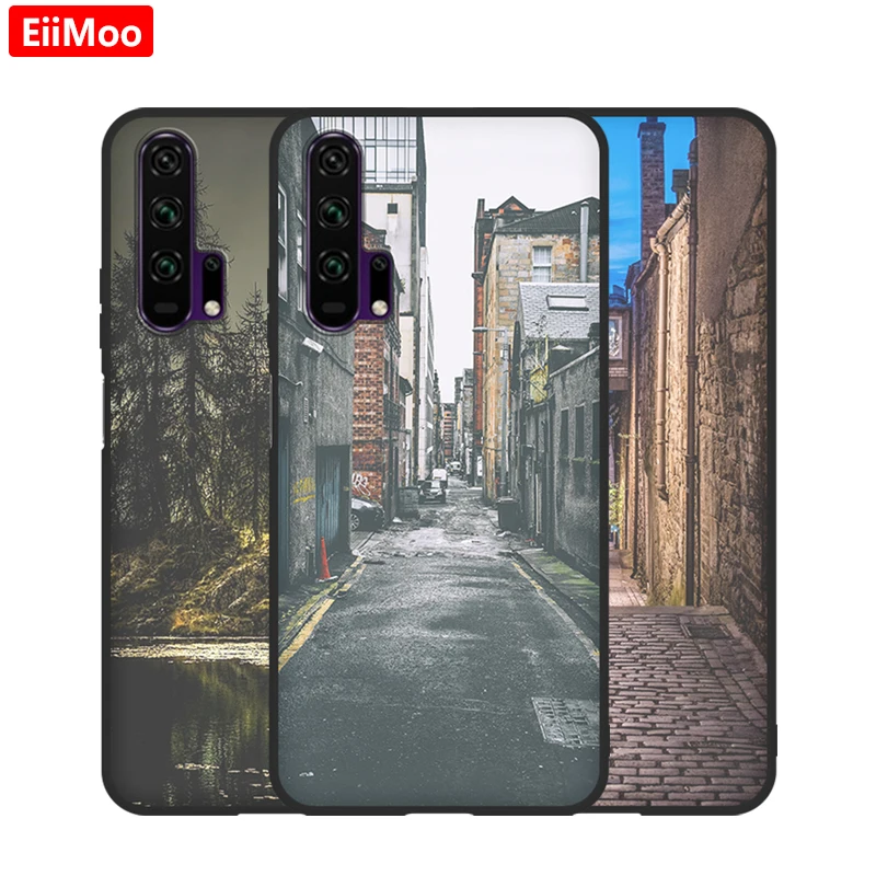 Чехол EiiMoo для телефона Huawei Honor 20 Pro чехол с 3D принтом мягкий черный силиконовый из