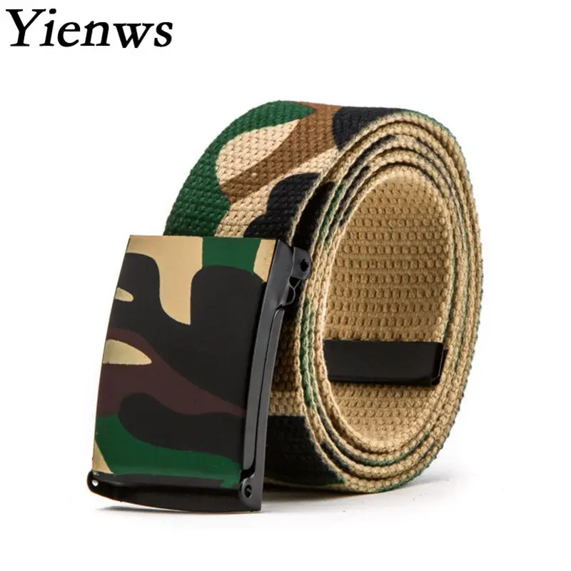 Yienws Cocuk Kemer Camouflage Canvas Belts for Boys Children Casual Tactical Belt Kids Waist Belt Teen Cinto Ceinture YIB22