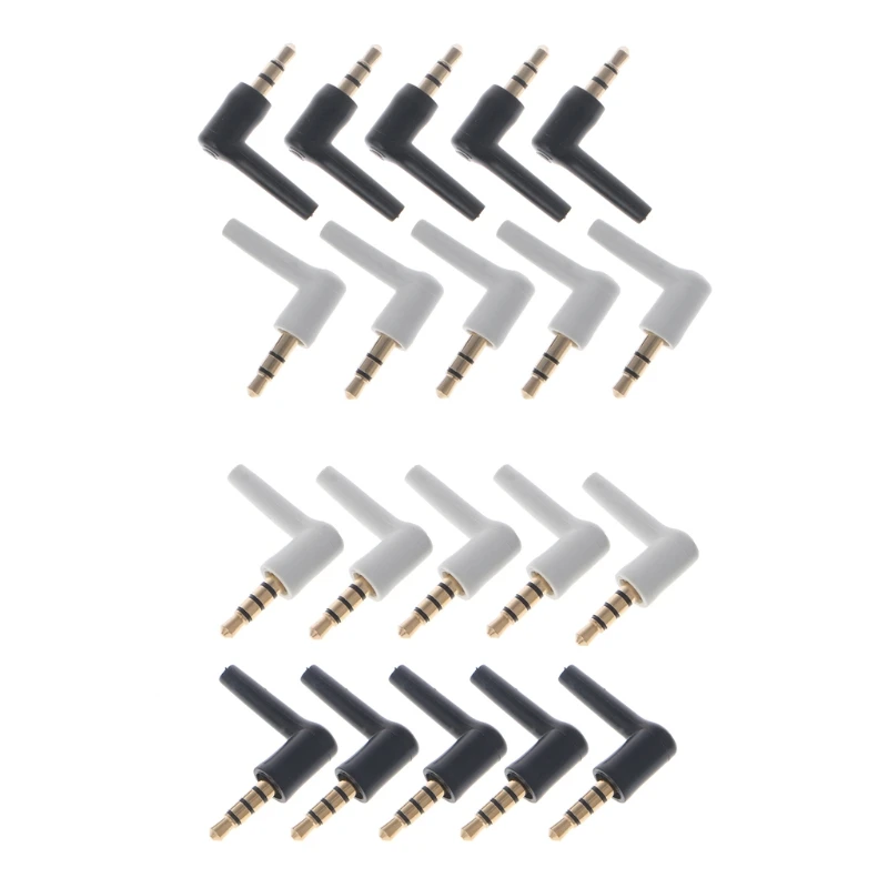 2018 10 шт. Позолоченные 3/4 Pole 3 5 мм 90D мужские стереонаушники Mini Jack Plug Audio W store