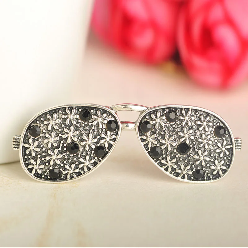 Funmor Винтажные Солнцезащитные Очки Форма Броши античный золотой цвет хрустальные