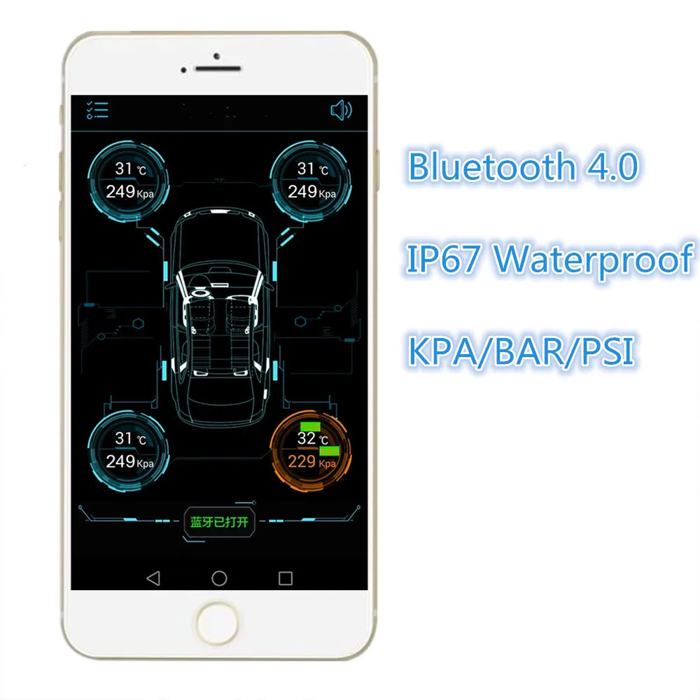 Давление в шинах Bluetooth TPMS давление система сигнализации давления безопасности