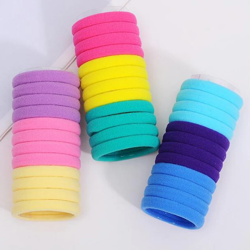 Новинка; 10 шт./упак. черного цвета микс Цвет держатели для волос резинки для волос резинка для хвоста веревки полосы Для женщин девушки, принадлежности для волос резинка для волос