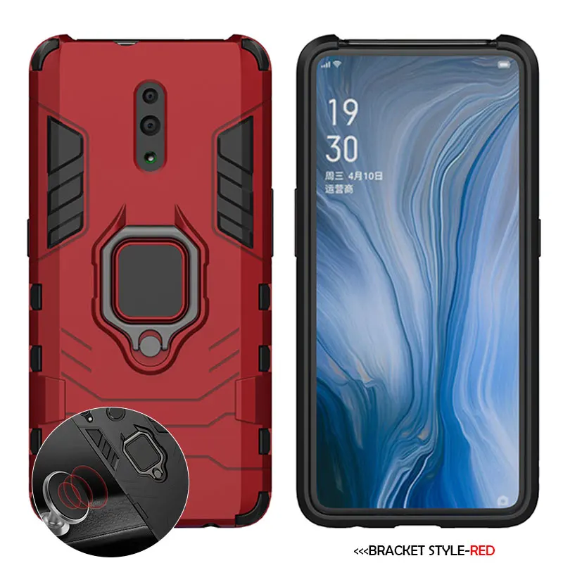 F7-Red Анти-шок доказательство чехол для OPPO Рено 10X зум R17 RX17 R15 RX15 F9 F11 PRO A3S A5 A9 A39 A57 K1 F1 R9 R9S R11 R11S плюс A7X крышка - Цвет: F7-Red