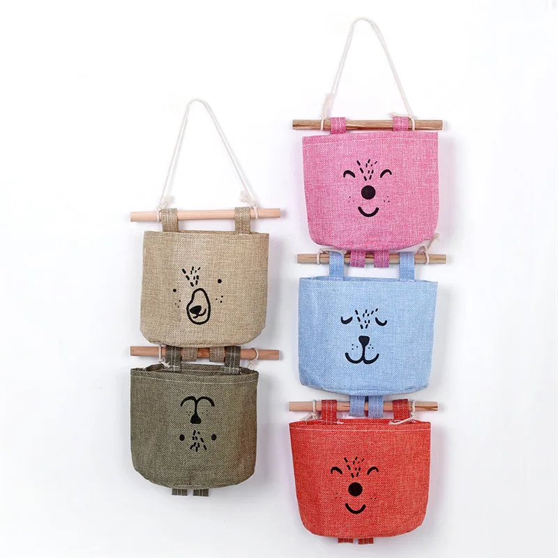Новый лен разное Сумки для хранения стены Висячие органайзеры Ванная комната
