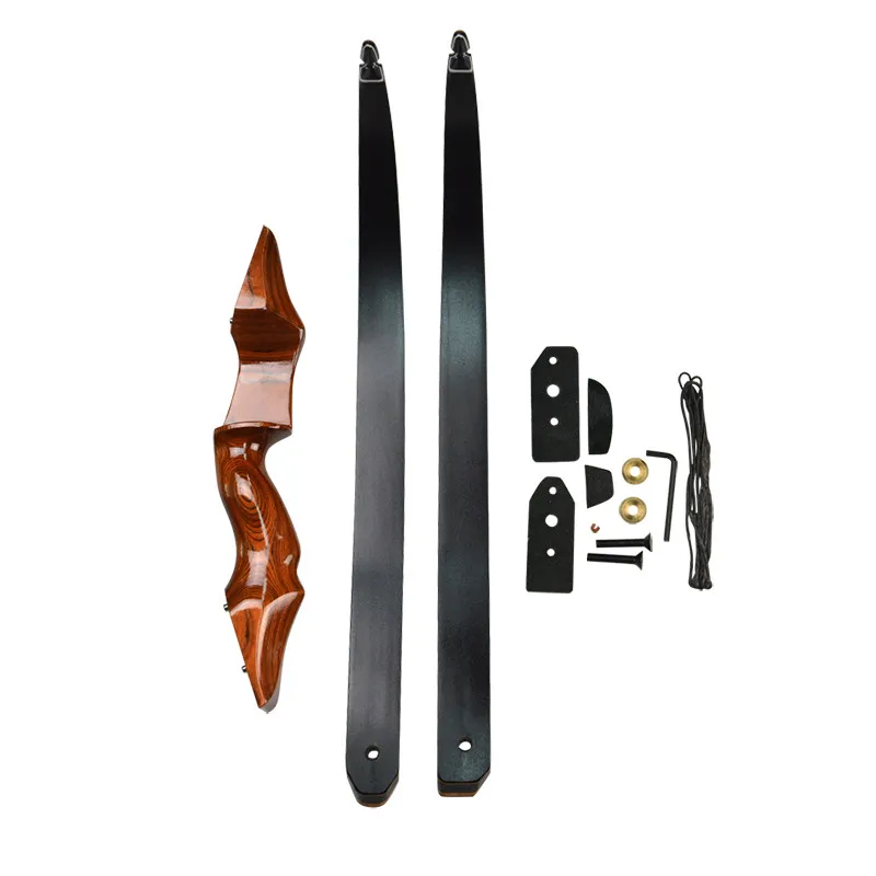 Изогнутый лук 58 дюймов для охоты традиционный изогнутый деревянный подъемник 25 55