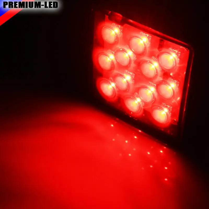 (1) красный объектив 12 LED супер яркий тормозной Свет Трейлер сцепная крышка