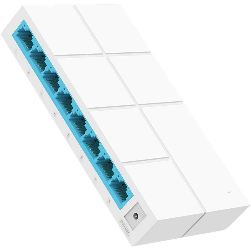 Мини S108M 8 портов Ethernet коммутатор маленький и умный настольный 8*10/100 Мбит/с RJ45