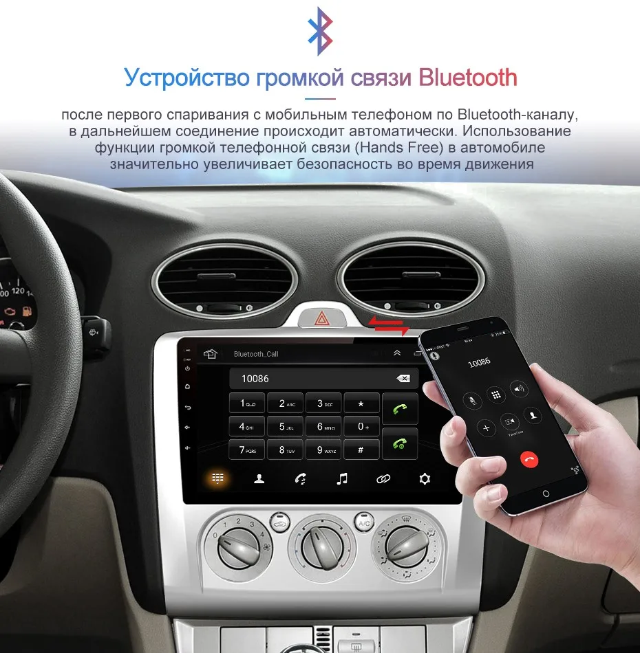 Junsun V1 2G+ 32G Android 9,0 DSP автомобильный Радио Мультимедиа Видео плеер навигация gps для ford focus 2 3 Mk2/Mk3 хэтчбек 2 din DVD