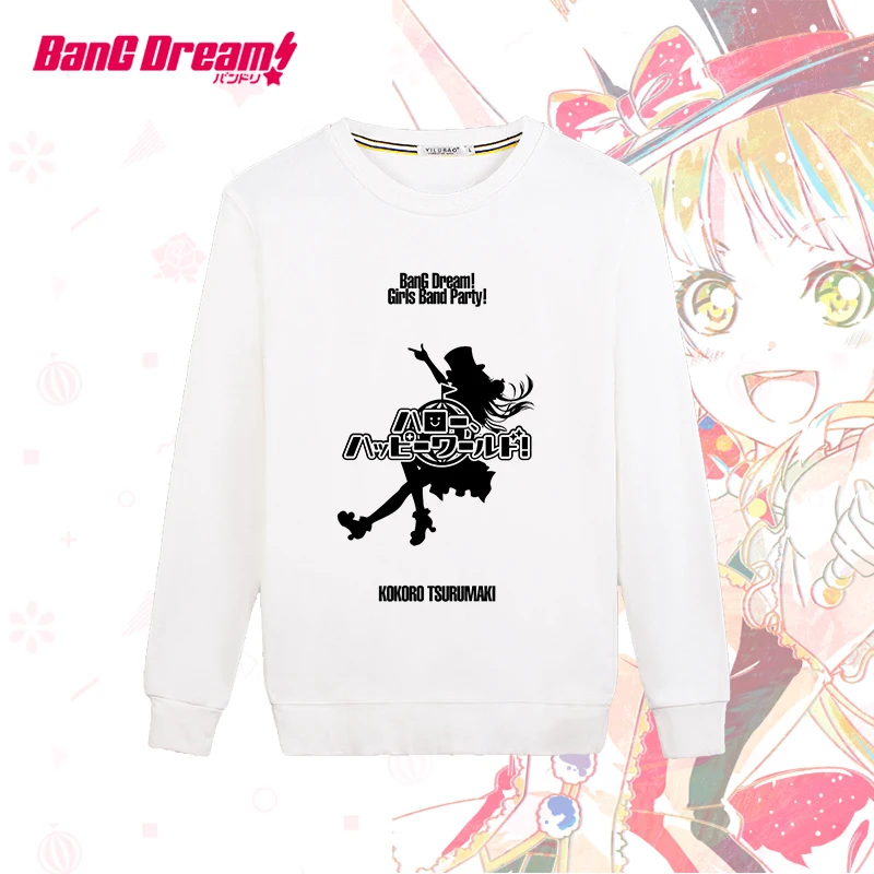 Горячая ТВ Aanimation Bang Dream! Poppin'Party Roselia юбка с длинными рукавами рубашки летние o-образная юбка повседневные футболки, топы