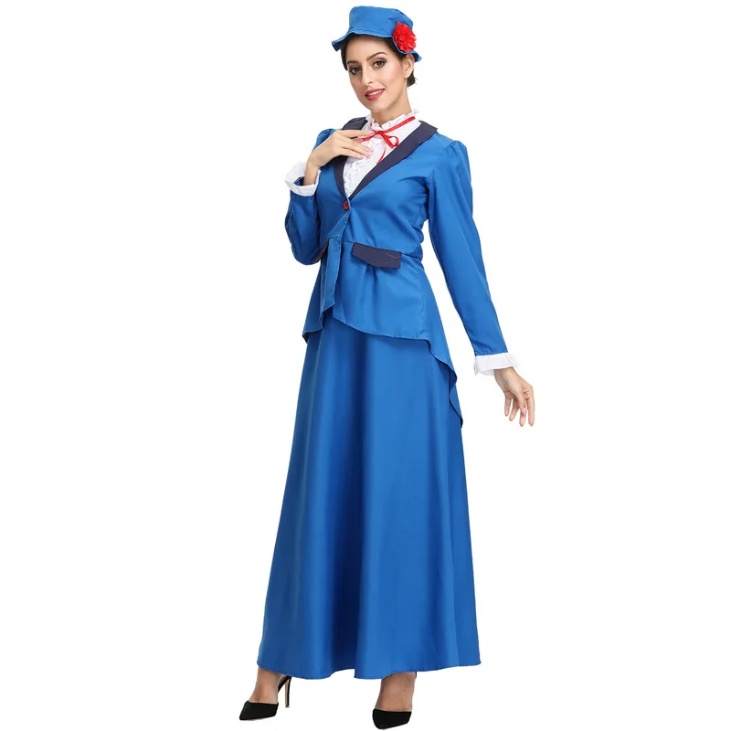 JYZCOS Mary Poppins костюм волшебной няни вечерние костюмы для косплея на Хэллоуин