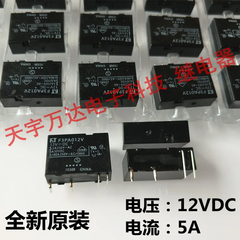 

F3PA012V 12VDC реле 5А 4PIN 12В FT