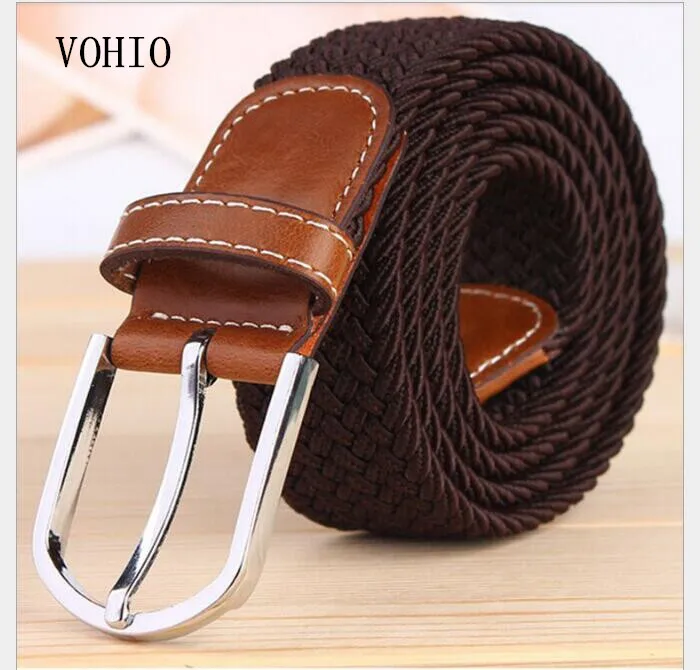 Новинка 2017 мужской и женский пояс эластичный плетеный студенческие