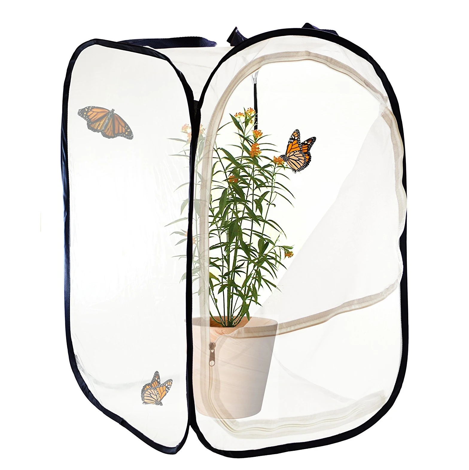 Складной насекомых сопротивление ПВХ Сад Парниковых Крышка с черной рамкой для