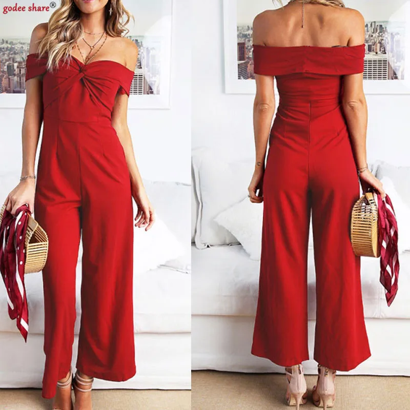 Модный сексуальный женский комбинезон с коротким рукавом без бретелек открытой