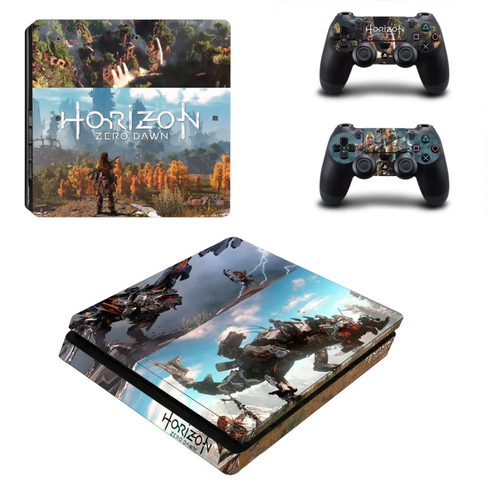 Виниловая наклейка для контроллера PS4 Slim "Horizon Zero Dawn".