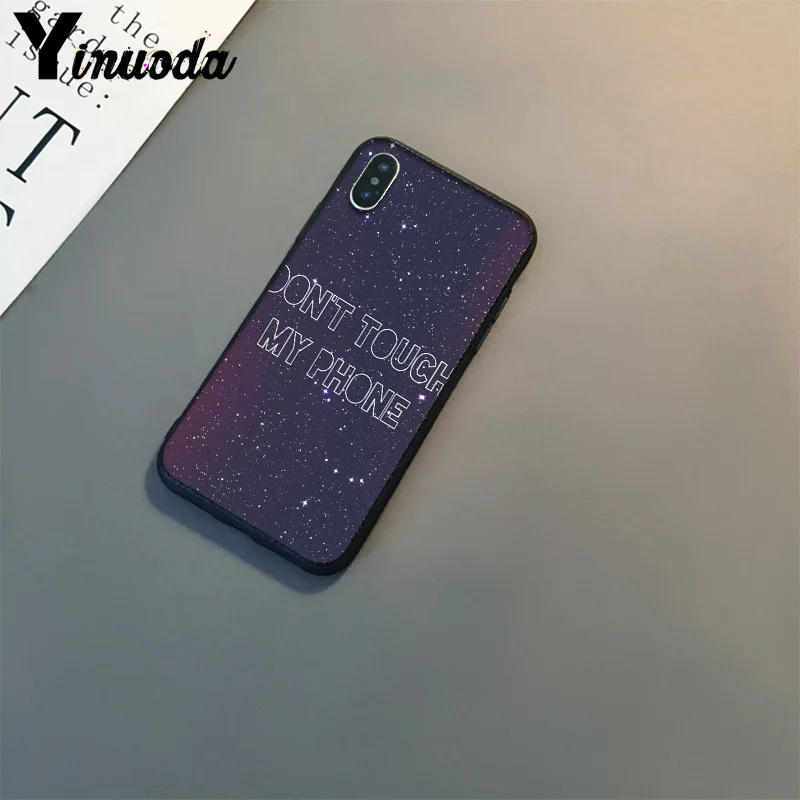 Yinuoda не трогайте мой телефон DIY роскошный высококачественный защитный чехол для Apple iPhone 8 7 6 6S Plus X XS MAX 5 5S SE XR чехол