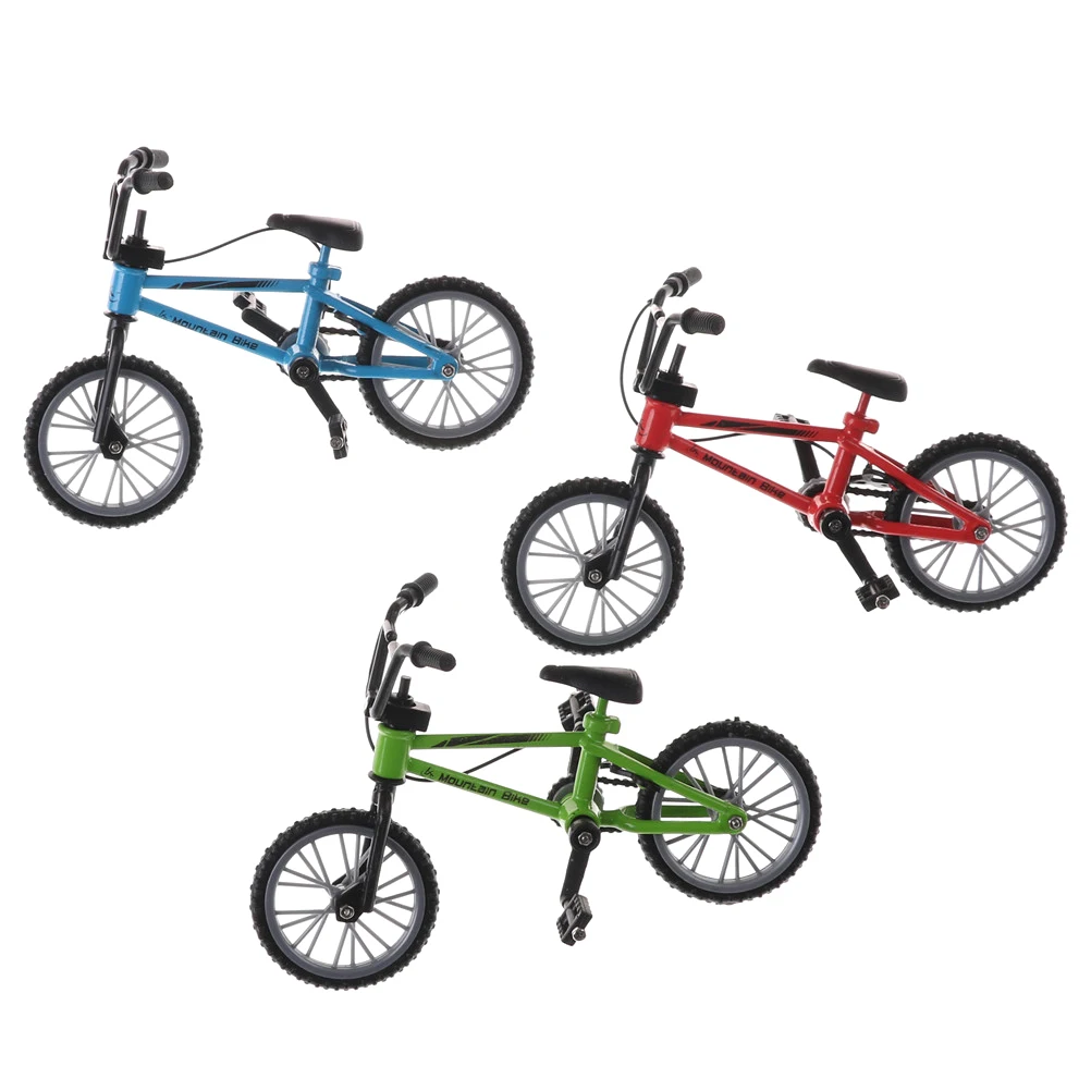 Фото Милые мини-Пальчиковые игрушечные велосипеды BMX горный велосипед BMX Фикси велосипед Скутер для пальца игрушка креативный игровой костюм дл... №3