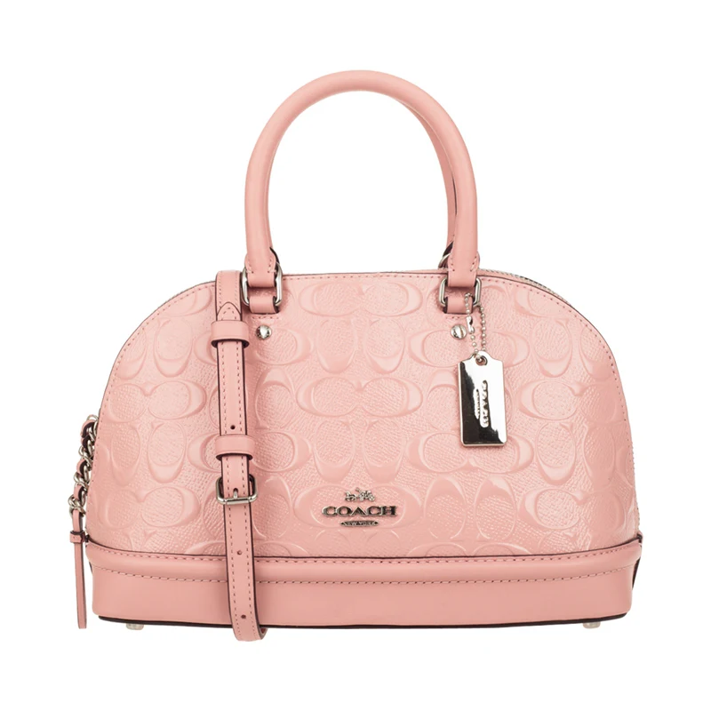 COACH MINI SIERRA SIG тисненая лакированная кожаная сумка F27597 - Цвет: F27597SVET
