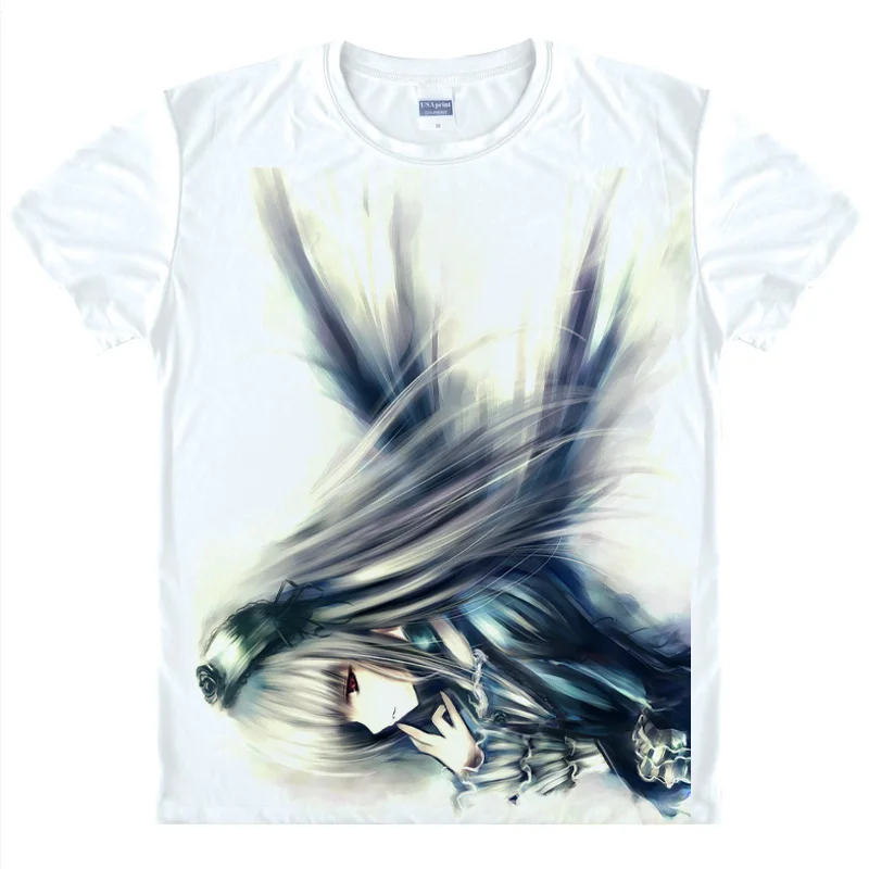 Аниме рубашка Coolprint Rozen Maiden футболки в разных стилях с коротким рукавом Suigintou