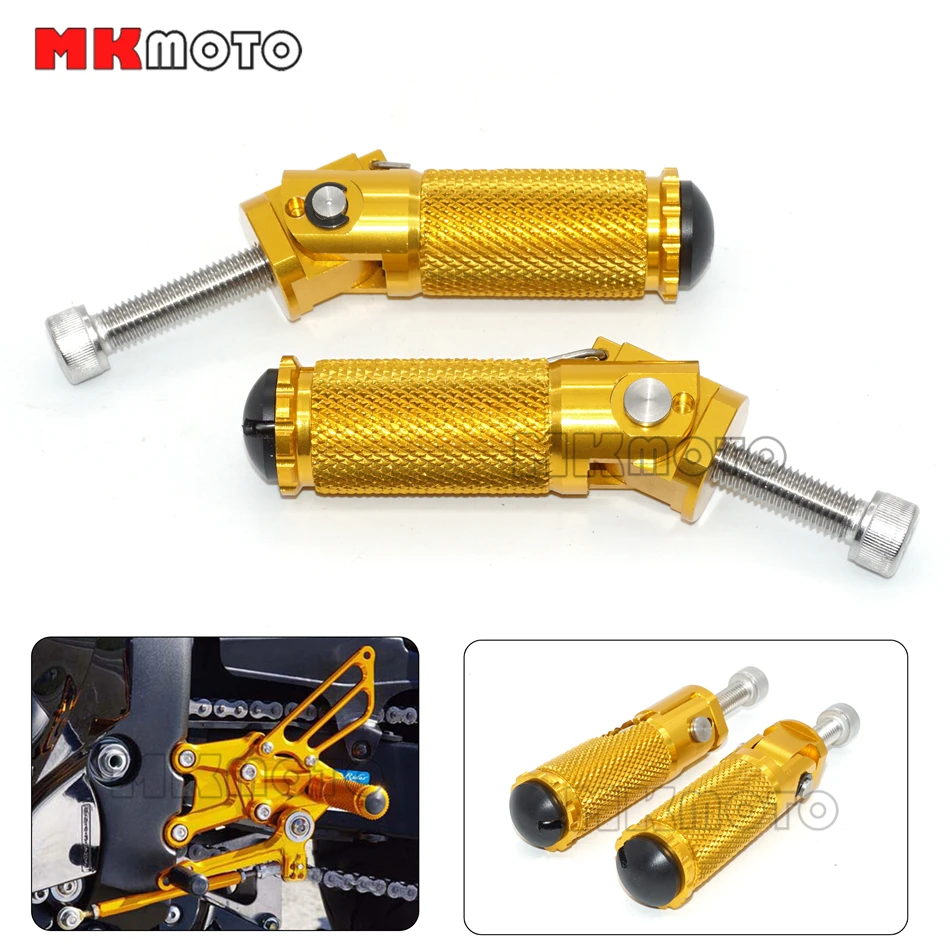 

Universal Billet Folding Footpegs For rearset For Kawasaki Z750 Z800 Z1000 with Connecting hole of 8mm bolts