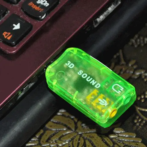 Внешний USB 2 0 для 3D Виртуальная Звуковая карта адаптер конвертер 5 1 каналов |