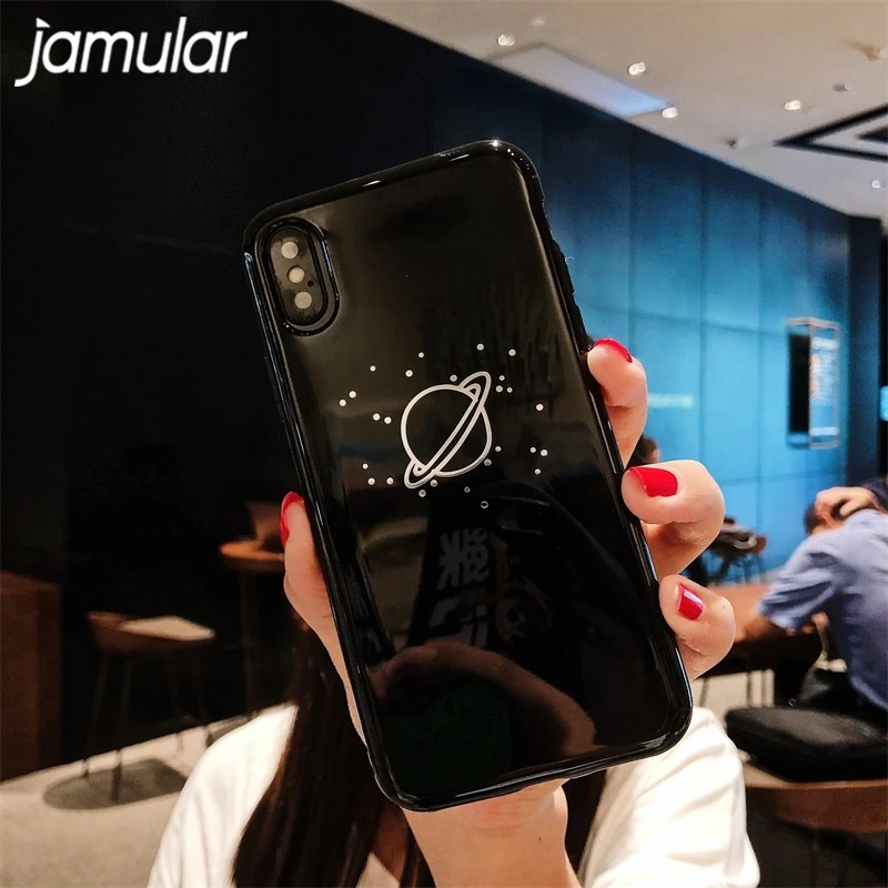 Чехол для телефона JAMULAR Glossy Space Planet Stars iPhone XR XS MAX 7X8 6s 6 Plus тонкий мягкий чехол из ТПУ