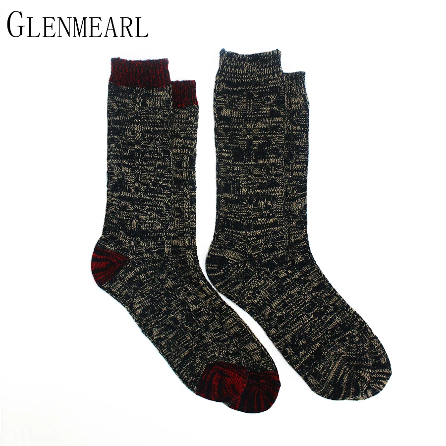 Мужские носки из мериносовой шерсти размера плюс зимние толстые теплые