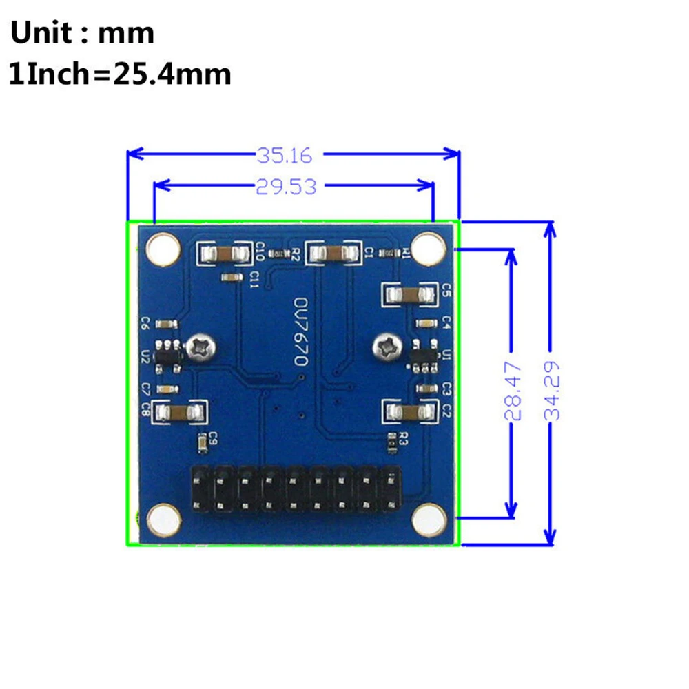 Новый Для VGA OV7670 CMOS модуль камеры Объектив 640X480 SCCB W/I2C интерфейс для модуля