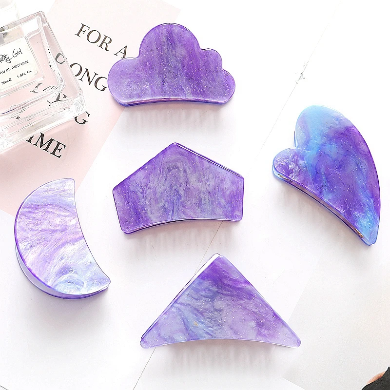 

Japanese and Korean New Fantasy Star Hairpin Gradual Color Dye Acetate Hair Claw Elegant Women Hair Clip Hair Accessories