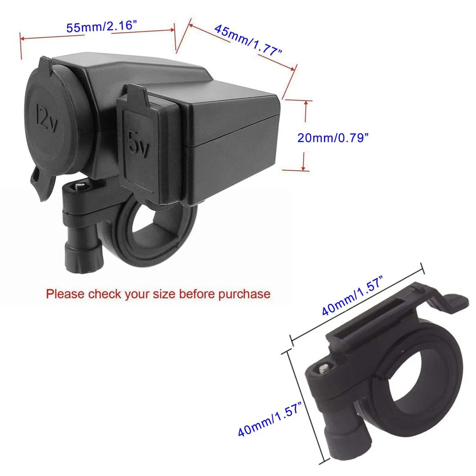 Мотоциклетная водонепроницаемая розетка с USB портом 12 В|socket charger|socket outletsocket 12v |