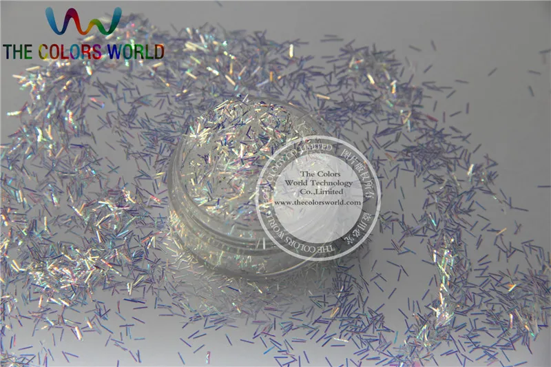 3 мм размер белый с синим светом сверкающие цвета блестящая полоса короткие