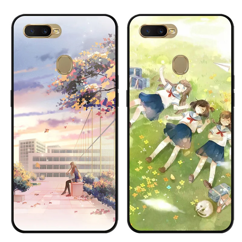 Чехол для Oppo A7 чехол s Coque OppoA7 в кампусном стиле Мягкая силиконовая задняя крышка с