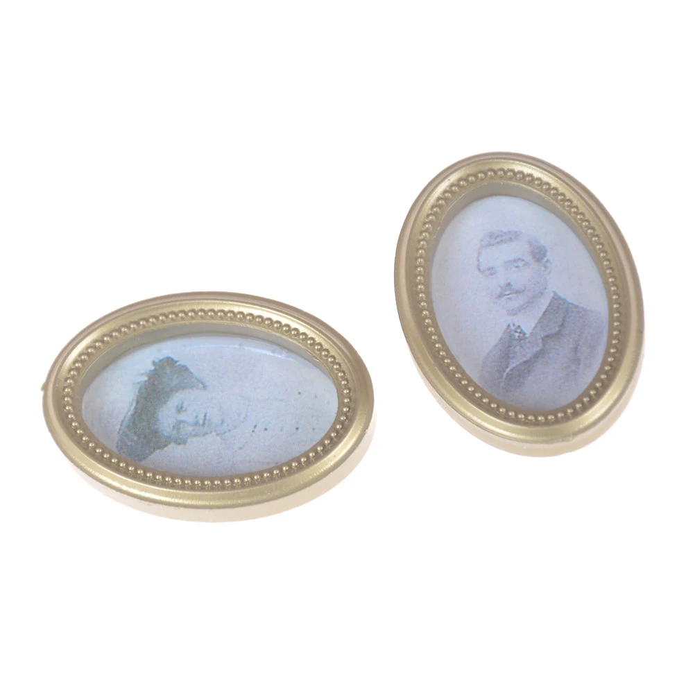 2PCS Масштаб 1/12 фоторамка имитация мебель модель игрушки для детей Кукольный дом украшения Мульти Стили кукольный домик Миниатюрный - Цвет: 2PCS