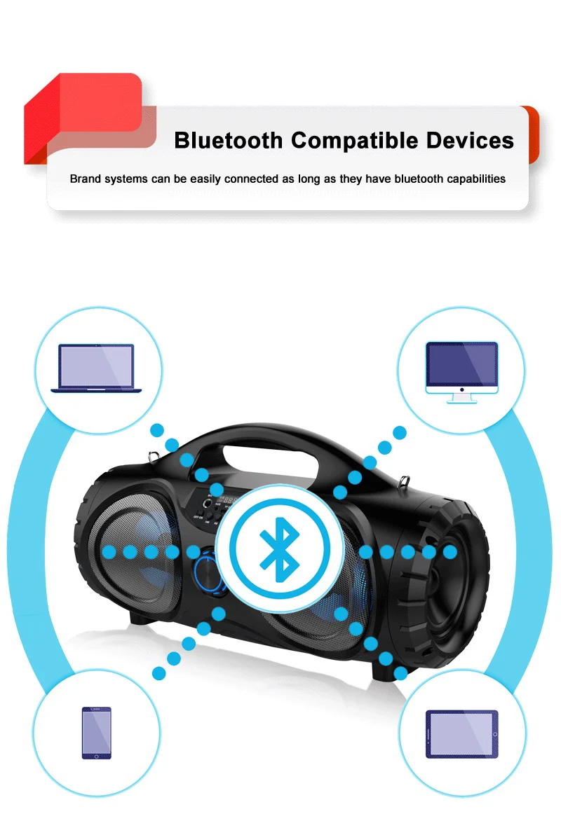 Тяжелый бас Портативный беспроводной bluetooth сабвуфер с микрофоном/TF/USB/FM радио супер бас открытый динамик вечерние динамик живота