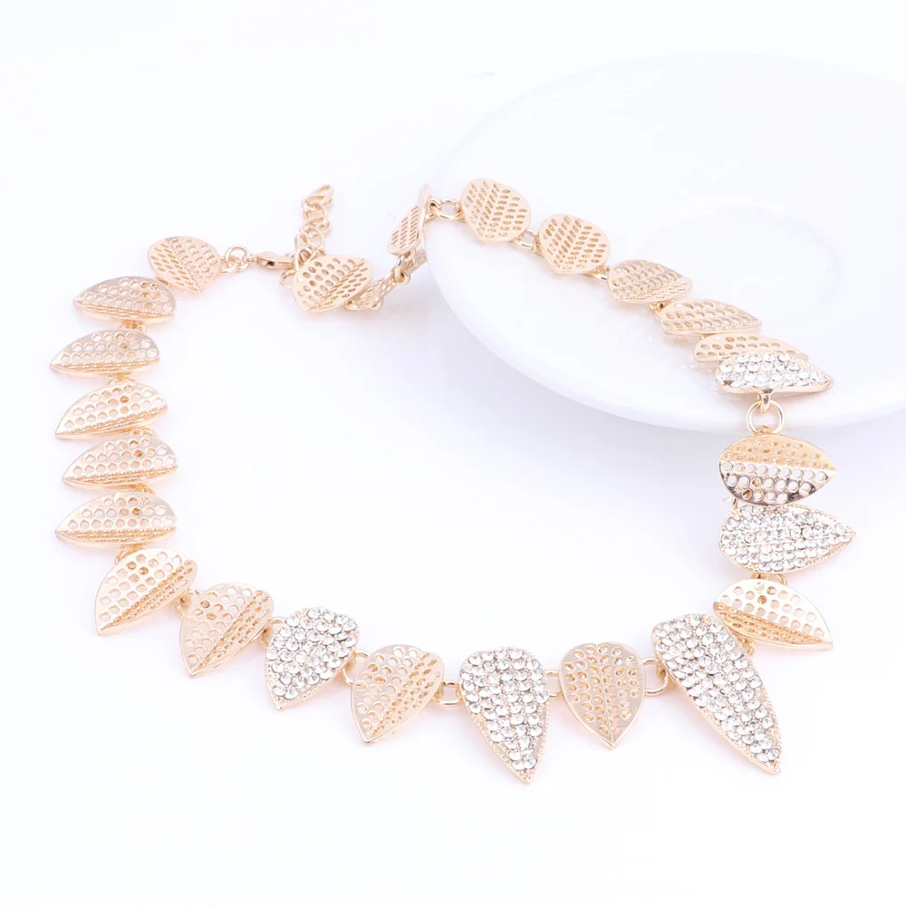 Модное женское золотое ожерелье серьги ювелирные изделия Дубай африканские бусы