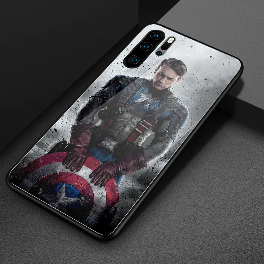 Для Huawei mate 10 pro Чехол стекло nova 3 чехол Капитан Америка для 9 20 20x lite RS Nova 3i 3e 4 4e Y9 2019 |