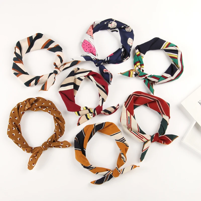 19 различных стилей квадратные женский шарф Голова шейные шарфы обертывание