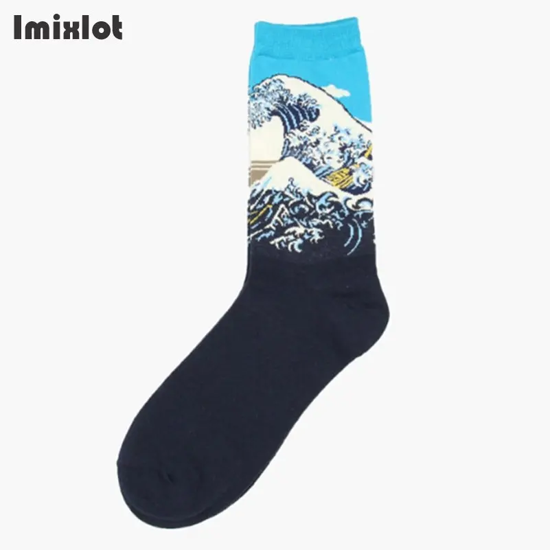 Imixlot/1 пара мужских носков хлопковые забавные носочки весна осень зима Носки с
