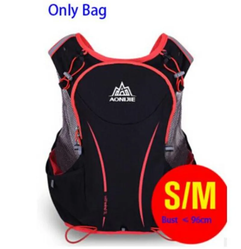 S M Only AONIJIE Trail, рюкзак для бега, для спорта на открытом воздухе, для пешего туризма, походный рюкзак, 5л, марафон для бега, гидратационный жилет, упаковка для 1,5 л, сумка для воды - Цвет: S M Only