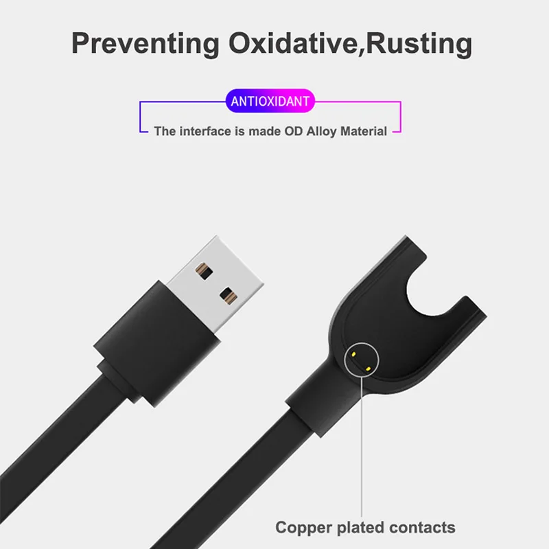 Для зарядных устройств Xiaomi для Mi Band 3 USB зарядный кабель MiBand сменные зарядные