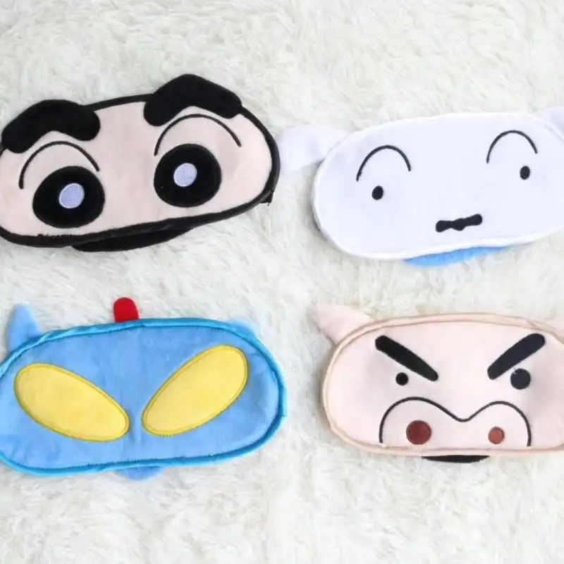 1 шт., новая маска для глаз Crayon ShinChan, мультяшная маска для сна, плюшевая повязка для глаз, повязка для глаз, повязка для волос, плюшевые игрушки