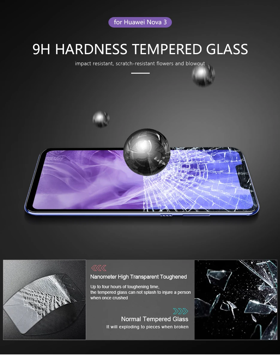 CHYI полное клеевое стекло для huawei Nova 3i защита экрана олеофобное покрытие полное покрытие для huawei Nova 3 стекло huawei P Smart